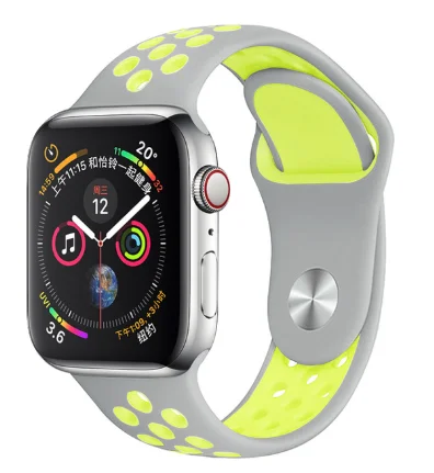 Band for Apple Watch 5 4 3 2 1 42MM 38MM soft Breathable strap Silicone Sports bands for Nike+ Iwatch series 5 4 3 40mm 44mm - Цвет ремешка: 12