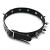 Metal Spike Choker PU Leather Collar Necklace Punk Necklace Statement Jewelry for women  Neck Accessories X627 ► Photo 3/6