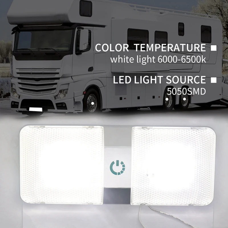 1 упаковка Rv внутренний свет супер яркий Dc 12V 48 Led Rv потолочный Двойной Купол свет трейлер Camper Rv Внутреннее освещение регулируемый