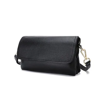 

2020 New Genuine Leather Bag Women Handbag Zipper Small Flap Cossbody Bags Balck Ladies Shopping Totes Luxury Messenger Bags