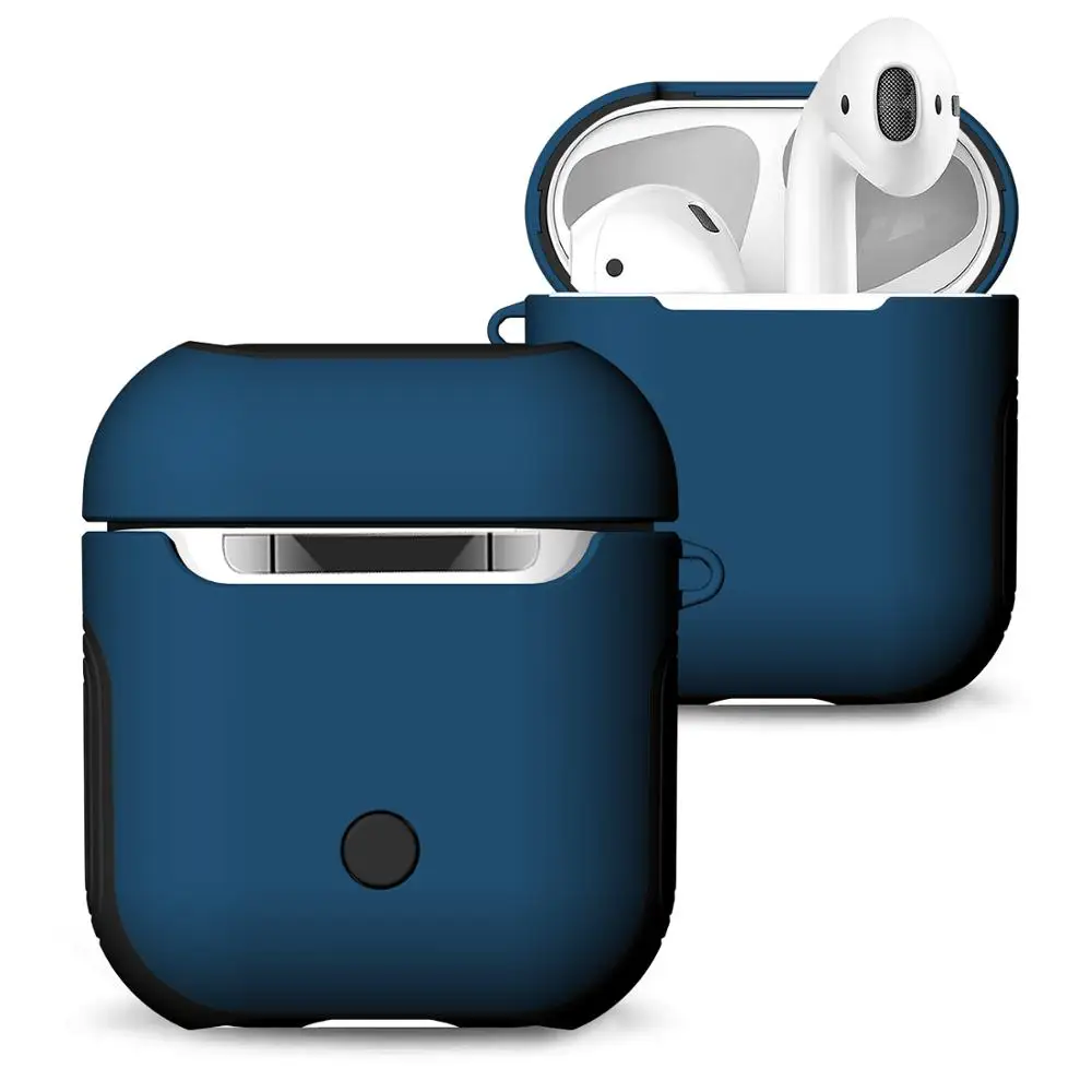 Хаки Чехол для наушников, чехол для Apple Air pods, кожаный чехол, зарядное устройство, настоящие беспроводные наушники Bluetooth, аксессуары - Цвет: Хаки