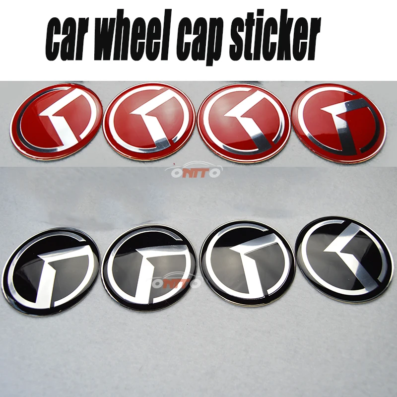 

4pcs 20pcs 100pc 60MM 2.36INCH Wheel Rim Cap Sticker Decal Badge Covers Epoxy Red/Black Dust-proof for Rio Soul Cerato K2 k3 k5