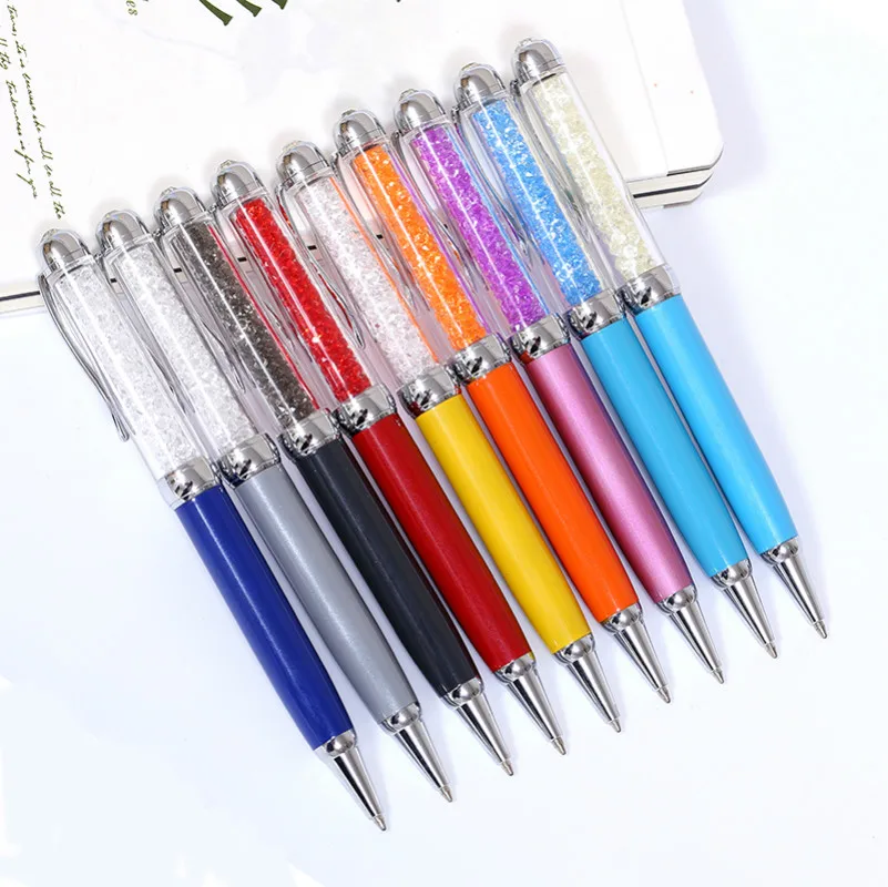 

High Quality 1pcs Crystal Ballpoint Pen Multifunction Touch Gel Pen Roller Ball Pen Stationery Ball-Point 0.5mm Drop Shipping