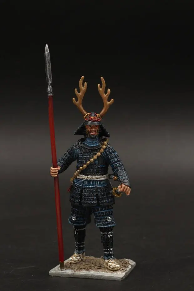

1:32 Scale Tin Metal Japanese Warring Hegemon Armor Samurai Tadao Bendo Static 54 mm Unpainted Figure Statuette Miniature Model
