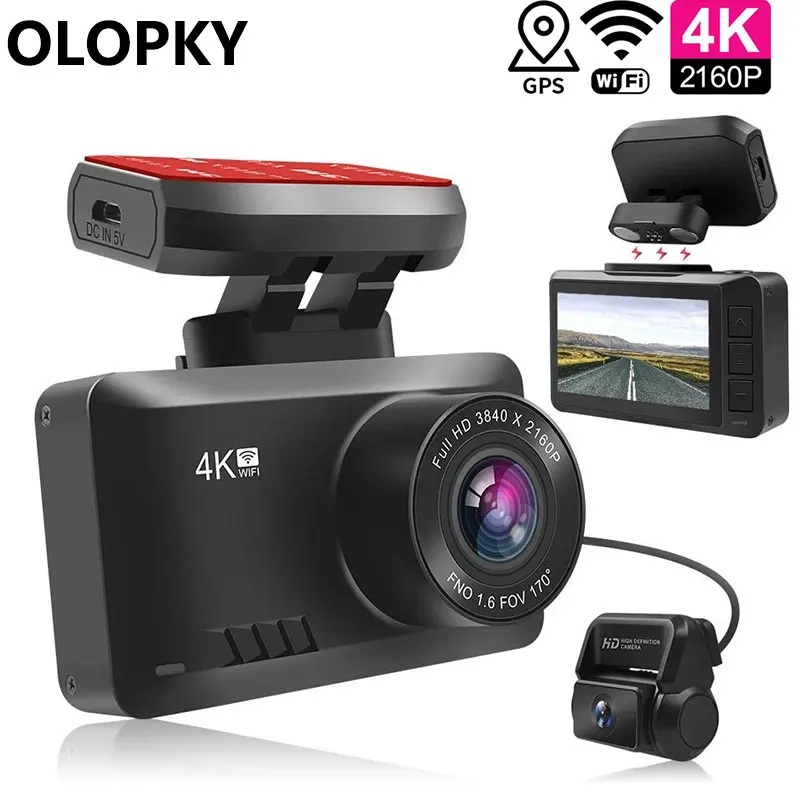 Cámara de salpicadero Sony IMX415 para coche, grabadora de vídeo DVR 4K con Wifi, conexión inteligente, P, HD, GPS, 24H, 2160 - AliExpress Automóviles y motocicletas
