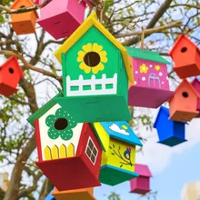 Maison à faire soi même, nid d'oiseau, boîte en bois faite à la main, Cage d'extérieur, maison d'oiseau, jardin, cour, produits pour animaux de compagnie, artisanat