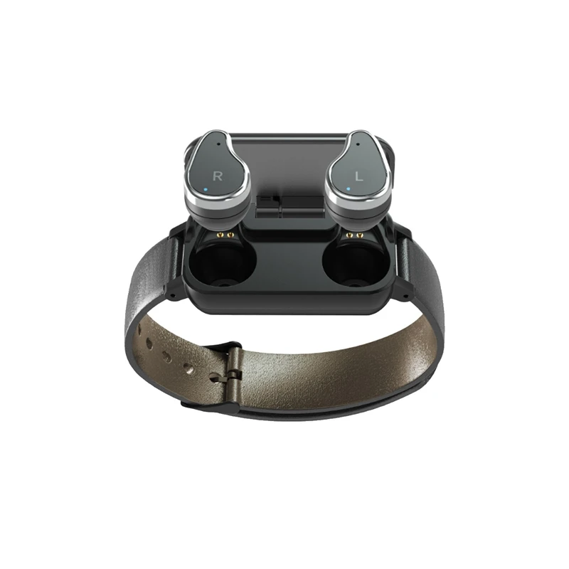 

T89 TWS Smart Binaural Bluetooth Headphone Fitness Bracelet Heart Rate Monitor Smart Wristband Sport Watch Men Women Black