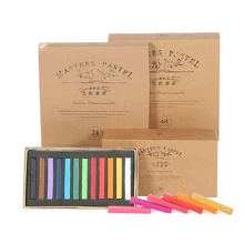 12/24/36/48 Цвета/Набор для начинающего художника мелки мягких пастельных Искусство Набор для рисования мелом Цвет карандаш, кисточка канцелярские принадлежности для студентов