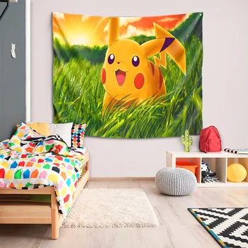 

pokemon Anime pattern cartoon Blanket Tapestry 3D Printed Tapestrying Rectangular Home Decor Wall Hanging style-3