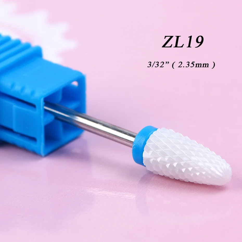 ZL19 1 шт. керамические фрезы для электрических ногтей сверла алмазные фрезы твердосплавные фрезы УФ-гель для удаления маникюрных инструментов BEZL01-25 - Цвет: ZL19