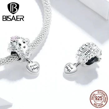 

BISAER 2020 Beads 925 Sterling Silver Cute Cactus Plant Charms Fit DIY Women Bracelet Necklace Pendant Fine Jewelry GXC1642