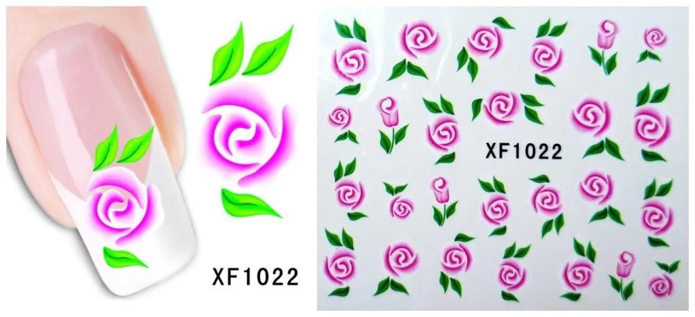 Лак для ногтей модель воды Стикеры нарциссами Роза невесты Хуа галстуком-бабочкой XF1001-1060 маникюрный набор 60