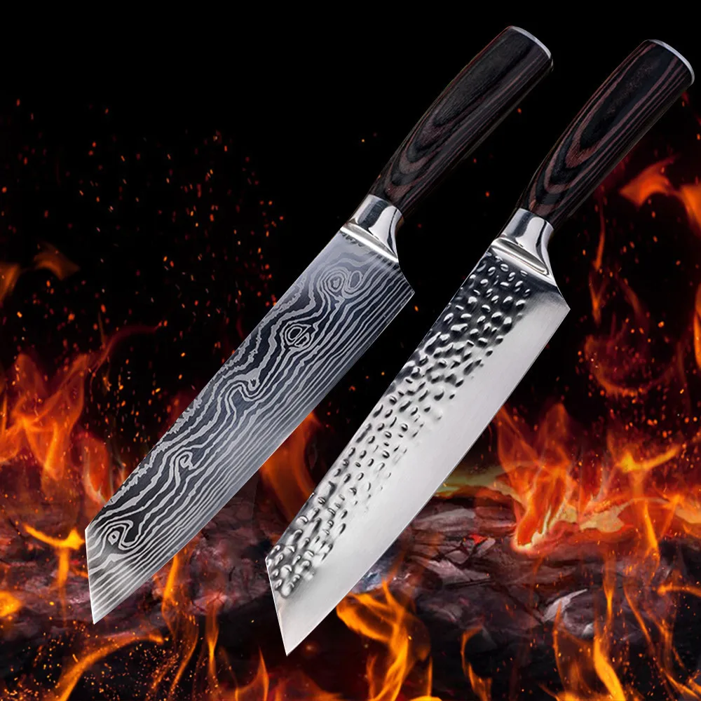 Поварской нож Gyuto ручной работы кухонный из нержавеющей стали мясницкий цветная