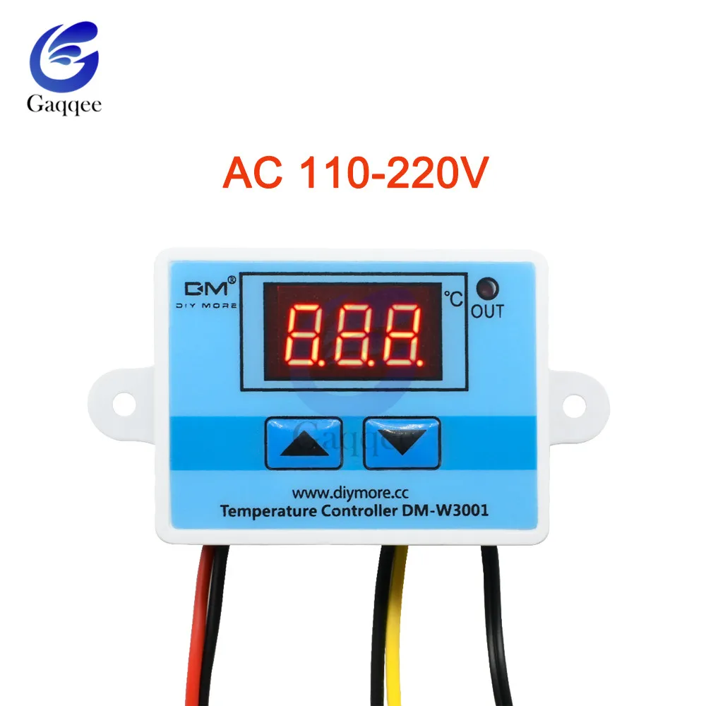 W3001 AC110-220V W3001/3002 110V 220V 12V 24V Цифровой Температура контроллер термостат терморегулятор инкубатор для аквариума температура регулятора - Цвет: W3001 AC110-220V