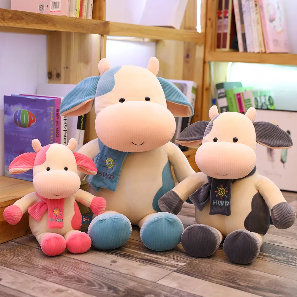 Лидер продаж милая коровья плюшевая игрушка супермягкая тряпичная кукла икра