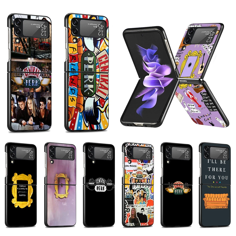 z flip3 cover Luxury Phone Case for Samsung Galaxy Z Flip3 5G Cases Black Hard Cover Z Flip 3 PC Coque Zflip3 Capa Together Friends Tv Show samsung galaxy z flip3 case