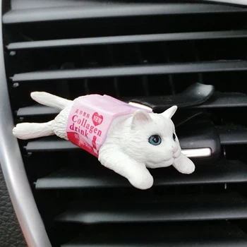 

Car Ornament Clip Simulation Cute Cat Air Vent Decor Auto Interior Outlet Decoration Children Gift Accessory Fashion Car-styling
