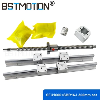 

SBR16 Linear Shaft Support 300mm RM1605 Ball screw SFU1605 Nut Housing DSG16H BK12 B12 End Support 6.35mm Coupler for cnc parts