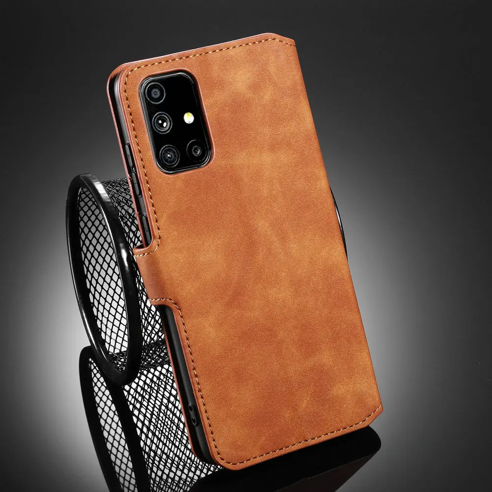 Кожаный флип чехол для Samsung M21 M51 M 51 31 21 M02S M31 S Роскошный бумажник Galalxy M31S