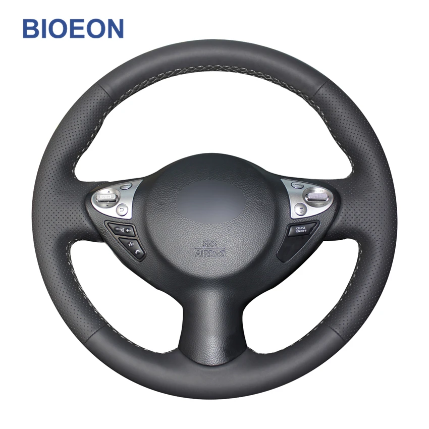 

Black PU Artificial Leather Car Steering Wheel Covers for Infiniti FX FX35 FX37 FX50 QX70 Nissan Juke Maxima Sentra SV