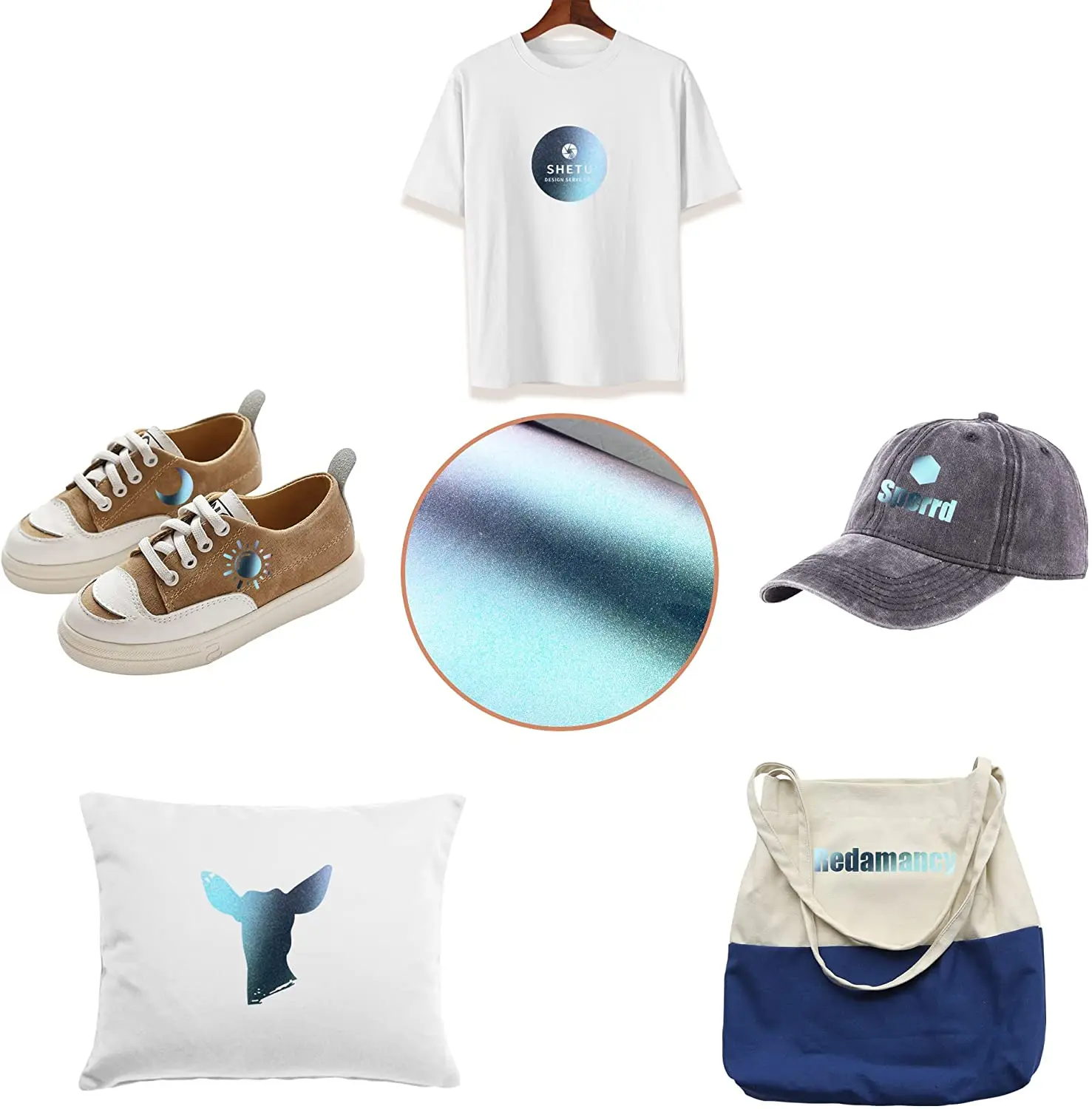 12"x20"/30x50cm 10 Colors Chameleon Heat Transfer Vinyl Iron on Vinyl htv Gradient Change Color HTV For t-Shirt