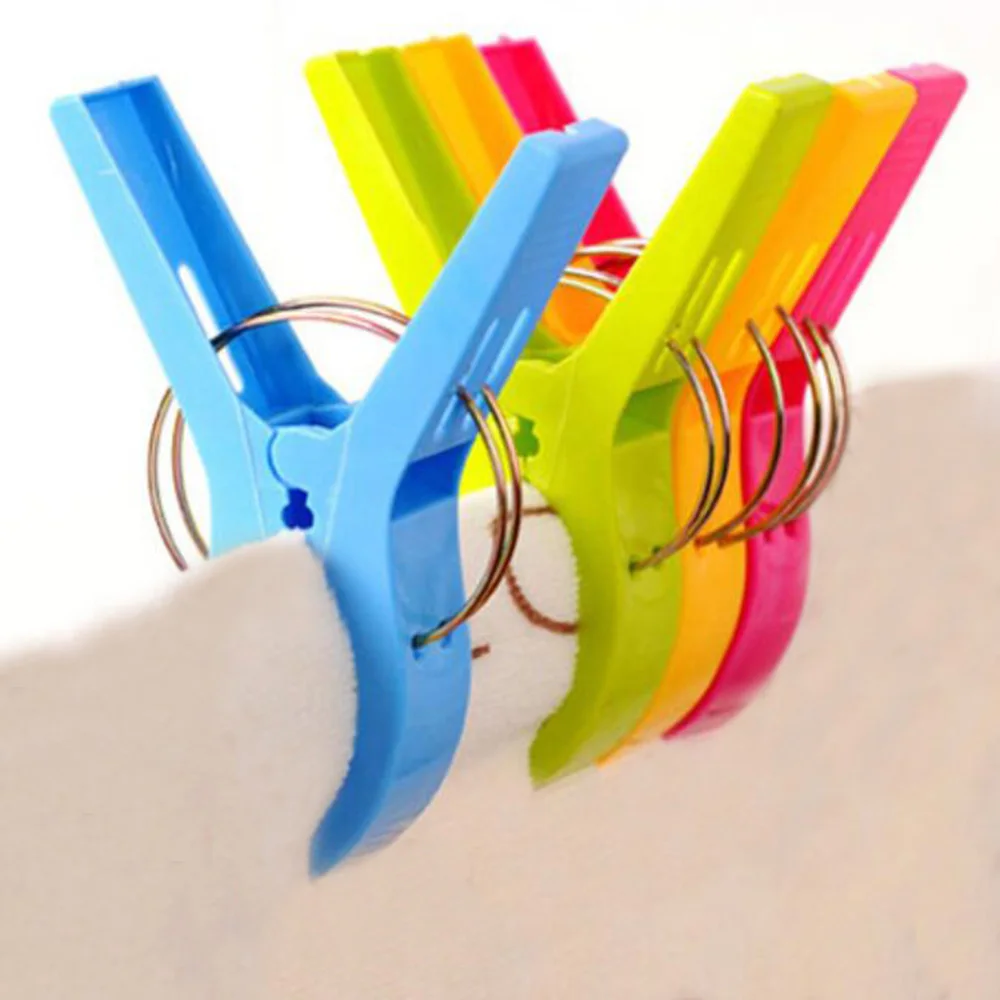 4/8Pcs Beach Towel Clips ABS Quilt Pegs Laundry Sunbed Lounger Clothes Pegs 