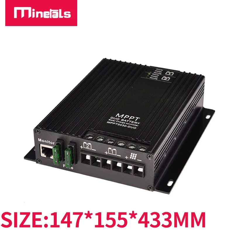 30A MPPT Controller Support Bluetooth APP LCD 12V/24V for Lead-acid Lithium Dual Battery Solar Charger Controller MPPT 30A