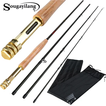 

Sougayilang 2.7M 4 Sections 5/6 Fly Fishing Rod Multiple styles Carbon Fiber Fishing rod Dual Use Spinning Bass Fishing Pole