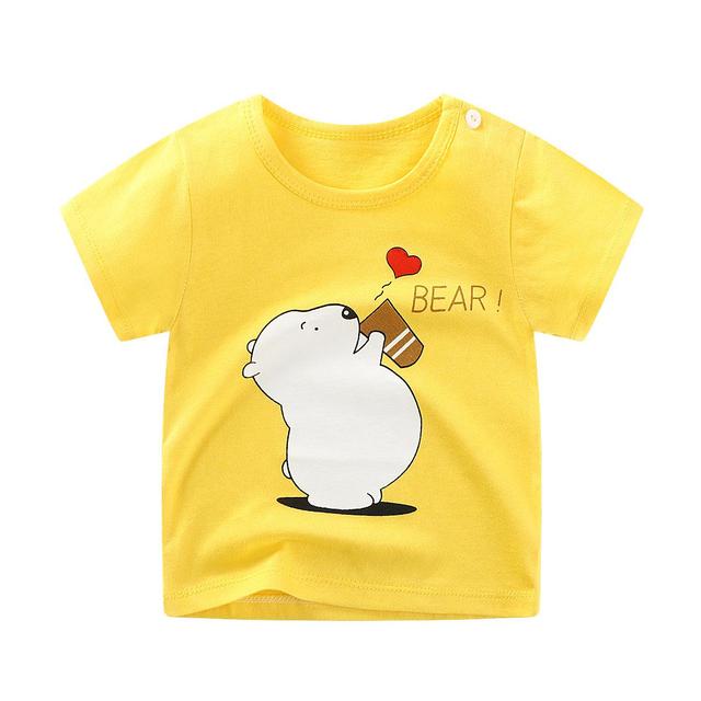 Girl T Shirt Summer Baby Boys Cotton Tops Toddler Tees Clothes Children Clothing Cartoon T-shirts Short Sleeve Casual Wear