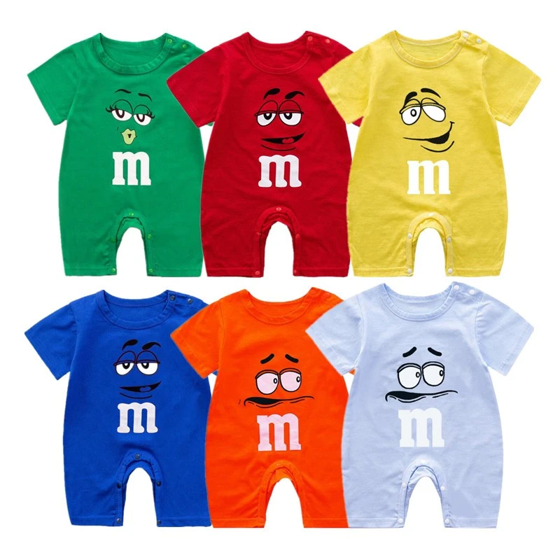 cute baby bodysuits 2022 Cheap Cotton Funny Baby Romper Short Baby Clothing Summer Unisex Baby Clothes Girl And Boy Jumpsuits Ropa Newborn Pajamas Cute Infant Baby Girls Romper