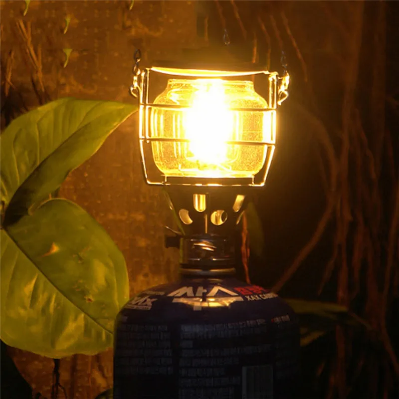 

Camping Steam Light Outdoor Camping Steam Light Gas Lamp Portable Tent Light Glass Cover Camping Light