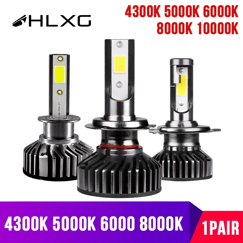 Мини автомобильные аксессуары фары H4 Turbo LED H7 H11 9005 9006 50 Вт 4300 лм 6000K 8000K