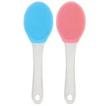2 цвета электрическая Силиконовая задняя щетка силиконовая щетка для тела длинная ручка щетка для душа