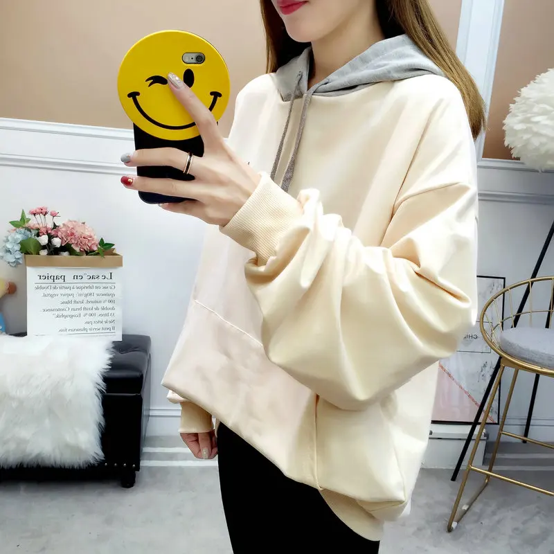 Totoro печать женские толстовки с капюшоном пуловер Crewneck с длинным рукавом, Корейская поп Харадзюку толстовка одежда женский сам Топ