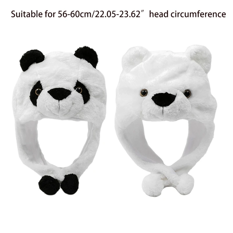 Halloween Animal Panda Hat Cartoon Headgear Cute Panda Hat Furry Hat Headband Windproof Performance Props Dress Up 6