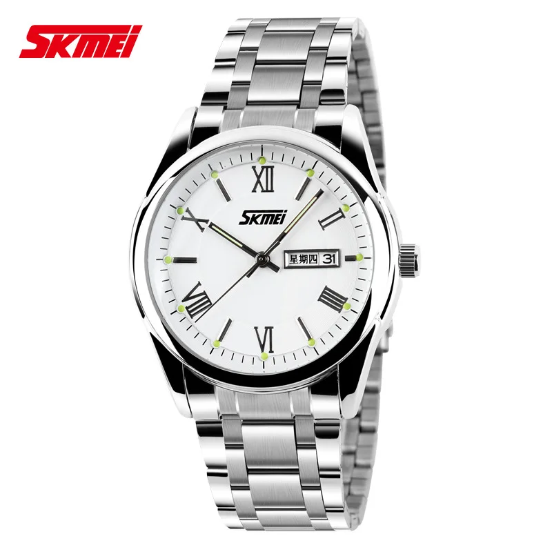 

Skmei 9056 Simple with Calendar Rome Measuring Quartz Steel Belt Watch
