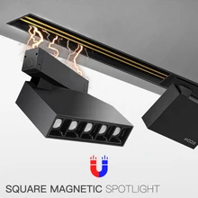 SCON Magnet series 7W DC24V 90° Adjustable 350 Degree Rotatable Square Strong Magnetic Track Spotlight