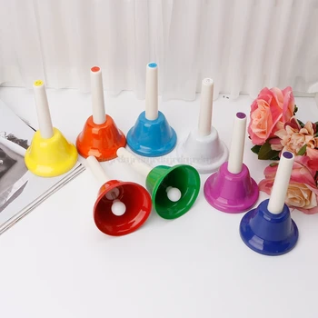 

Rhythm 8 Note Hand Bell Set Musical Instrument Percussion for Child Kids Gift S16 19 Dropship