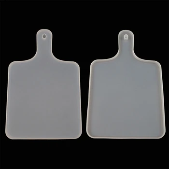 

2Pcs Silicone Large Tray Resin Mold Serving Board Tray Coaster with Handles Mold R2LE