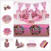 Muñeco sorpresa decoraciones de fiesta de cumpleaños niños Favor bolsa de regalo globo tazas de papel plato Baby Shower desechable vajilla suministros