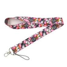 

20pcs Hairless Sphynx Cat Lanyard for Keys Phone Cool Neck Strap Lanyard for Camera Whistle ID Badge Cute webbings ribbons Gifts