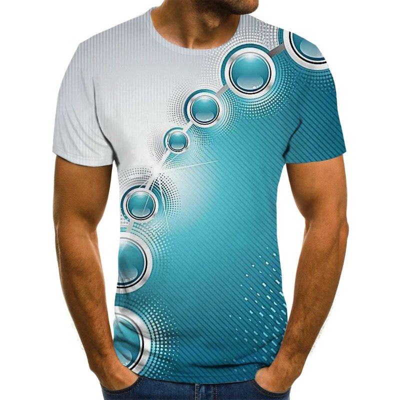 Мужская футболка с 3D принтом коротким рукавом|Футболки| |