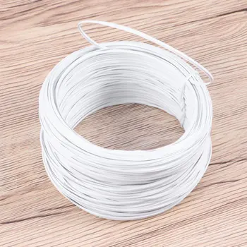 

55 Meters PVC Glue Coated Wire Binding Garden Wire Binding Iron Wire (White)