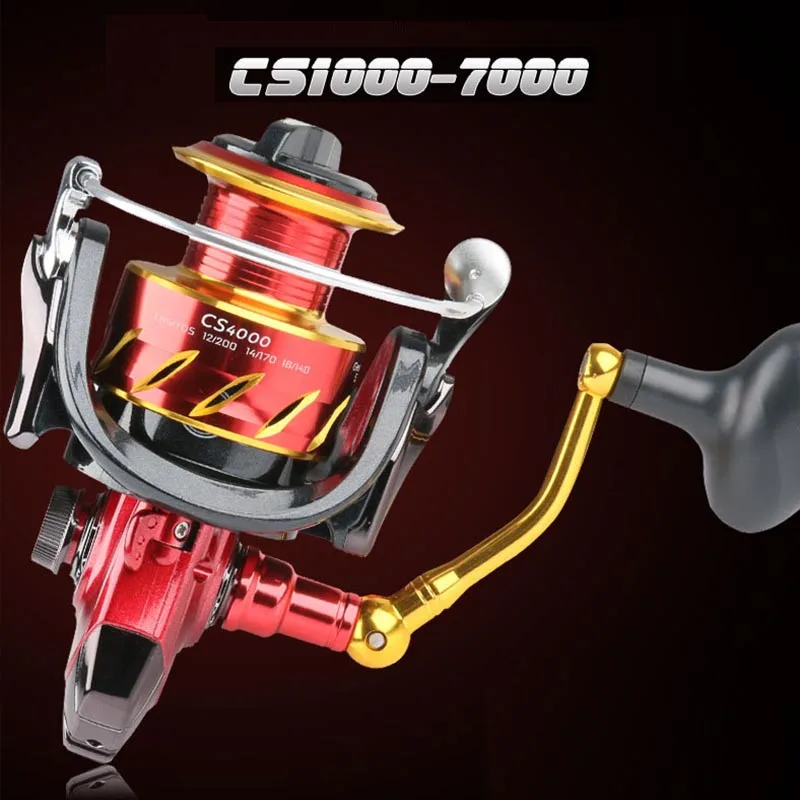 

1000-7000 Series Fishing Reels Spinning Max Drag 12Kg Saltwater Carp Reel 5+1BB Spool Wheels Left Right Hand Rock Fishing Reel