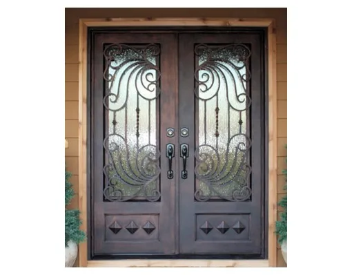 

Hench 100% handmade fancy wrought iron french custom steel doors manufacturers hot selling in Australia United States