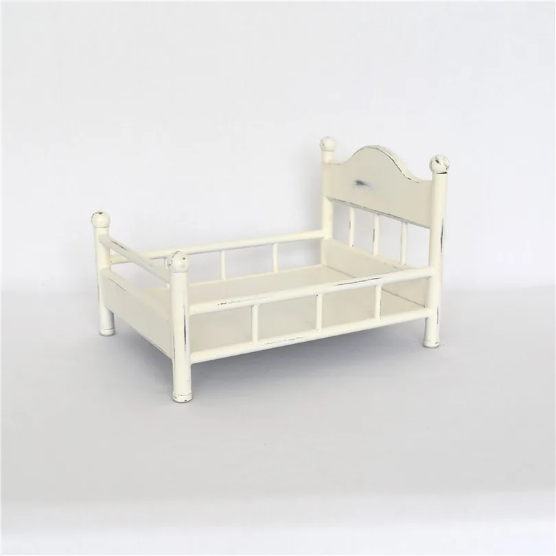 

Vintage Newborn Iron Bed Photo Props White Metal Bed Rustic Newborn Photography Props
