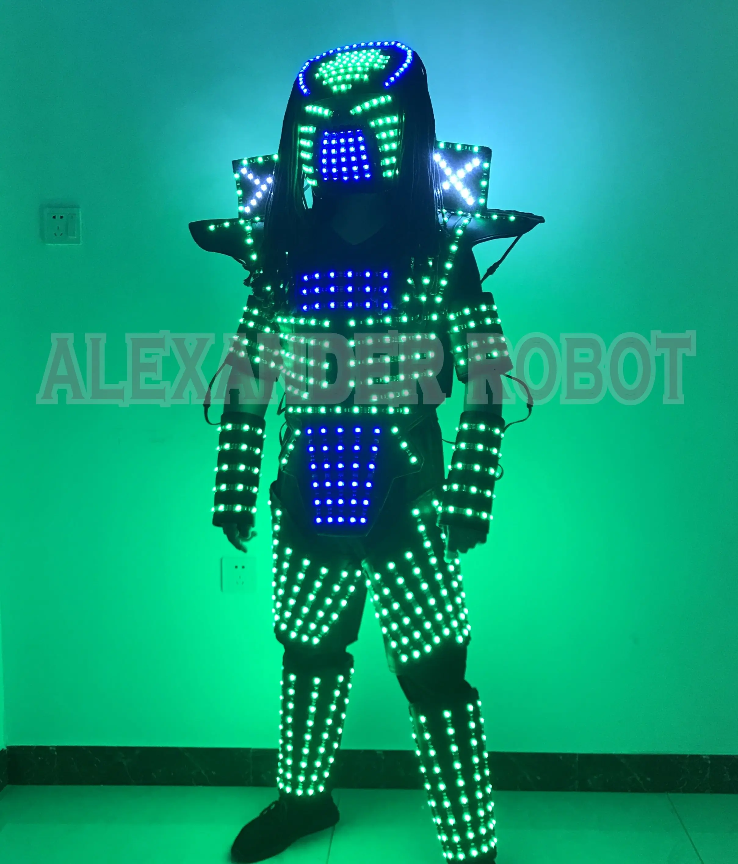 Led Robot Costume /led Clothing Suits/ Led Robot Suits/ White, Golden