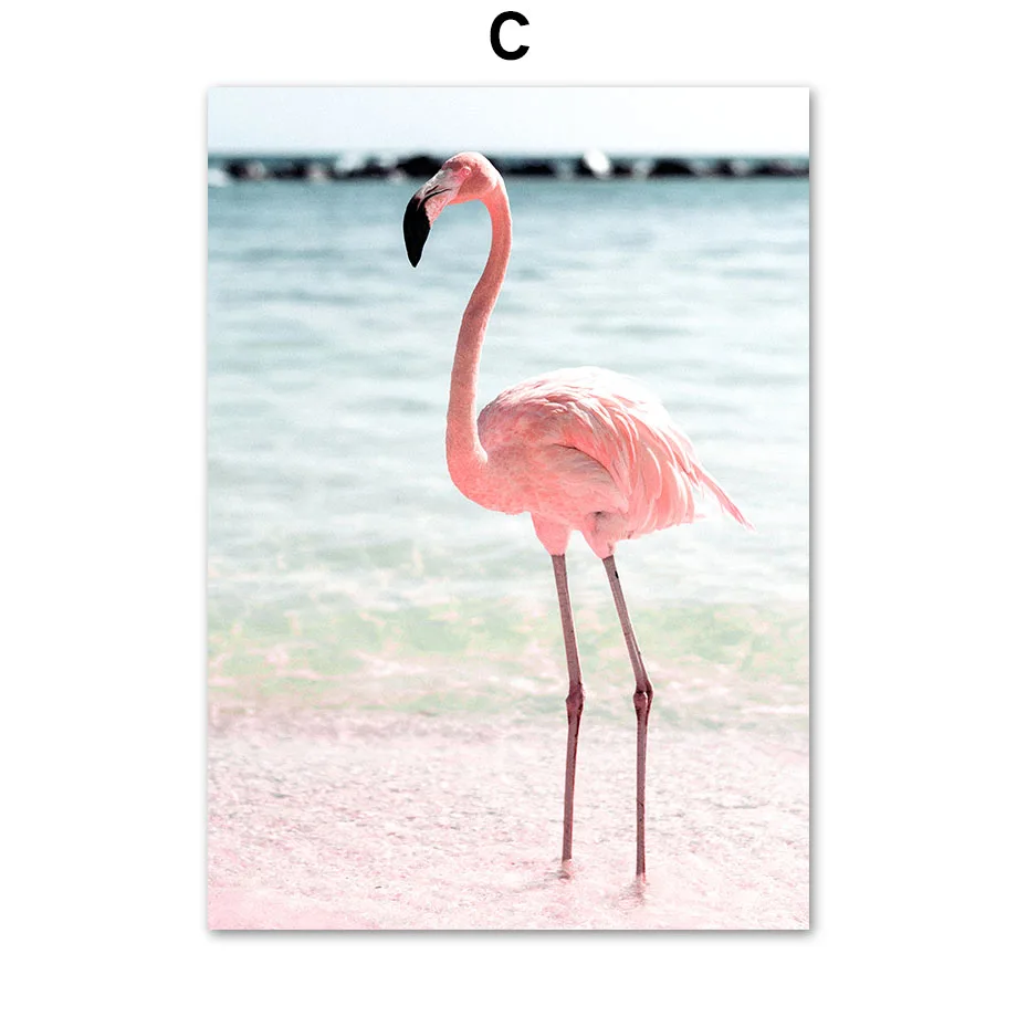 Pink-Rose-Flamingo-Flower-Vintage-Car-Wall-Art-Canvas-Painting-Nordic-Posters-And-Prints-Wall-Pictures (5)