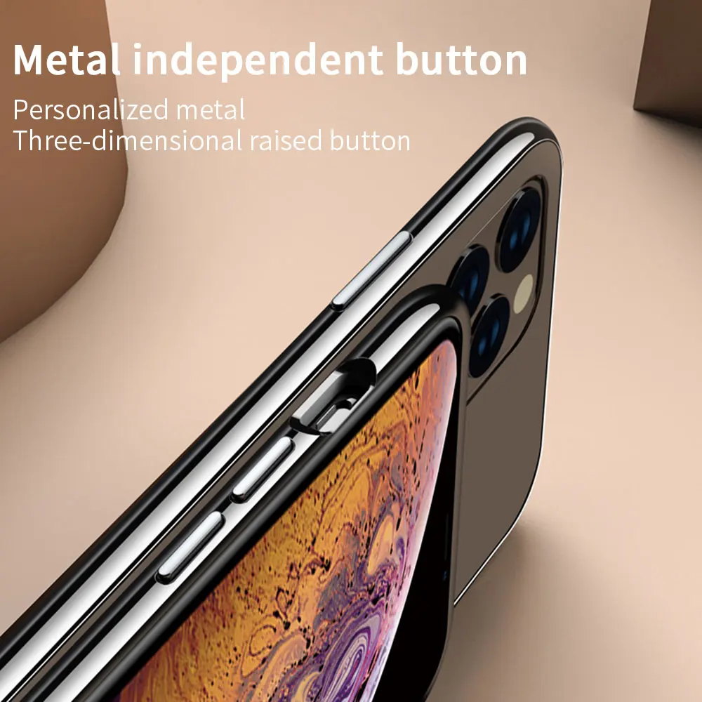 Магнитный адсорбционный чехол карамельного цвета для iPhone 11 Pro Max XS XR X 10 8 7 Plus