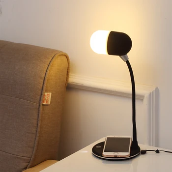 

Table Lamp Wireless Charger Bluetooth Speaker Universal Fast Charging For Samsung S8 S9 S10 For iPhone 8 7 XR 11 Charger